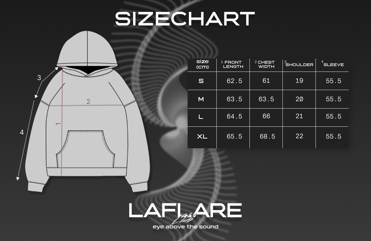 Size Chart for Hoodie